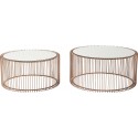 Tables basses Wire cuivre 2/set Kare Design