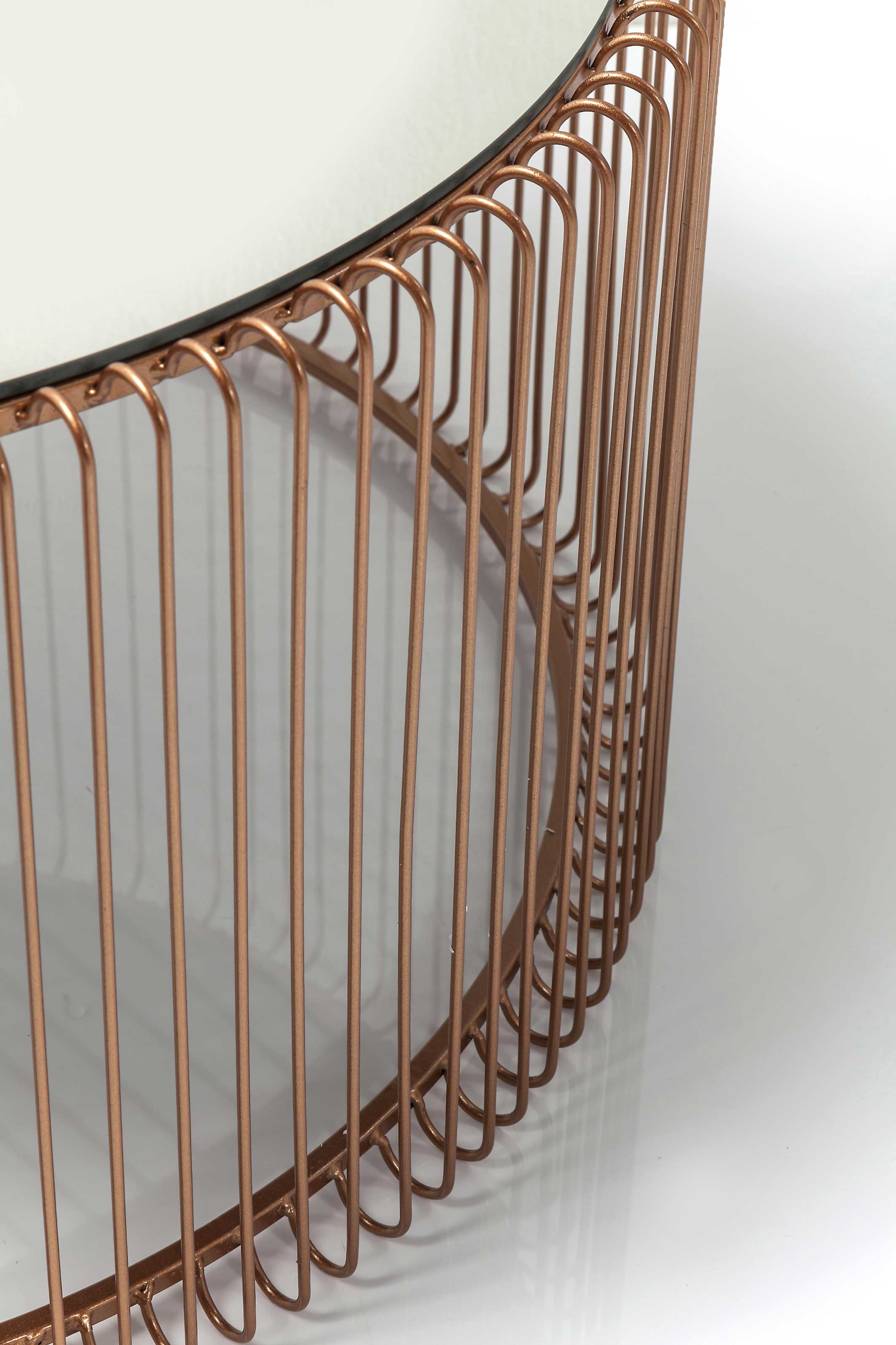 Tables basses rondes Wire set de 2 cuivre Kare Design
