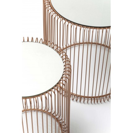 Tables d'appoint Wire cuivre 2/set Kare Design