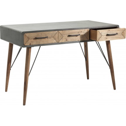 Bureau en bois X Factory 3 tiroirs 120x60cm Kare Design