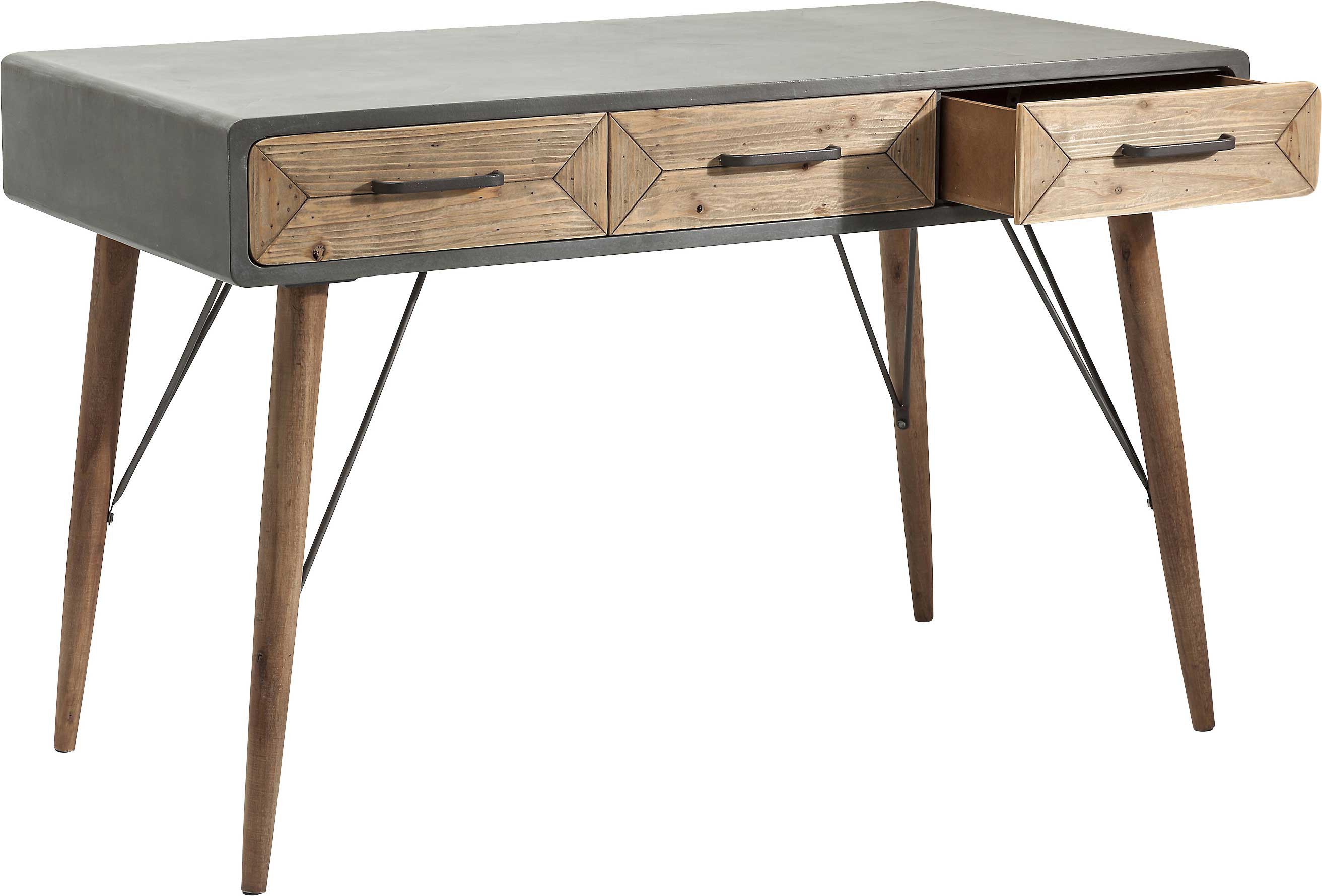 Bureau en bois X Factory 3 tiroirs 120x60cm Kare Design