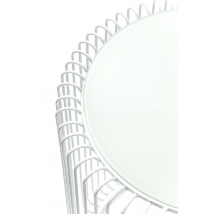 Tables d'appoint rondes Wire blanches set de 2 Kare Design