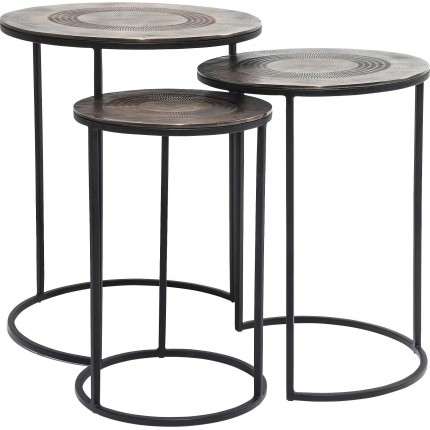 Tables d'appoint Marrakesh set de 3 Kare Design