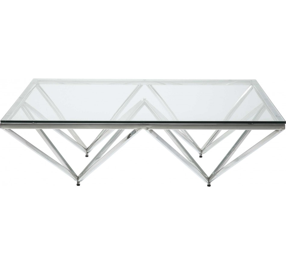 Table basse Network chromée 105x105cm Kare Design
