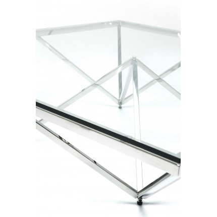 Table basse Network chromée 105x105cm Kare Design