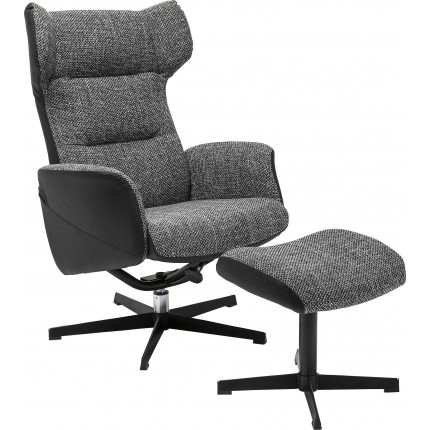 Fauteuil pivotant et repose-pieds Ohio Kare Design Fauteuil pivotant et repose-pieds Ohio Kare Design