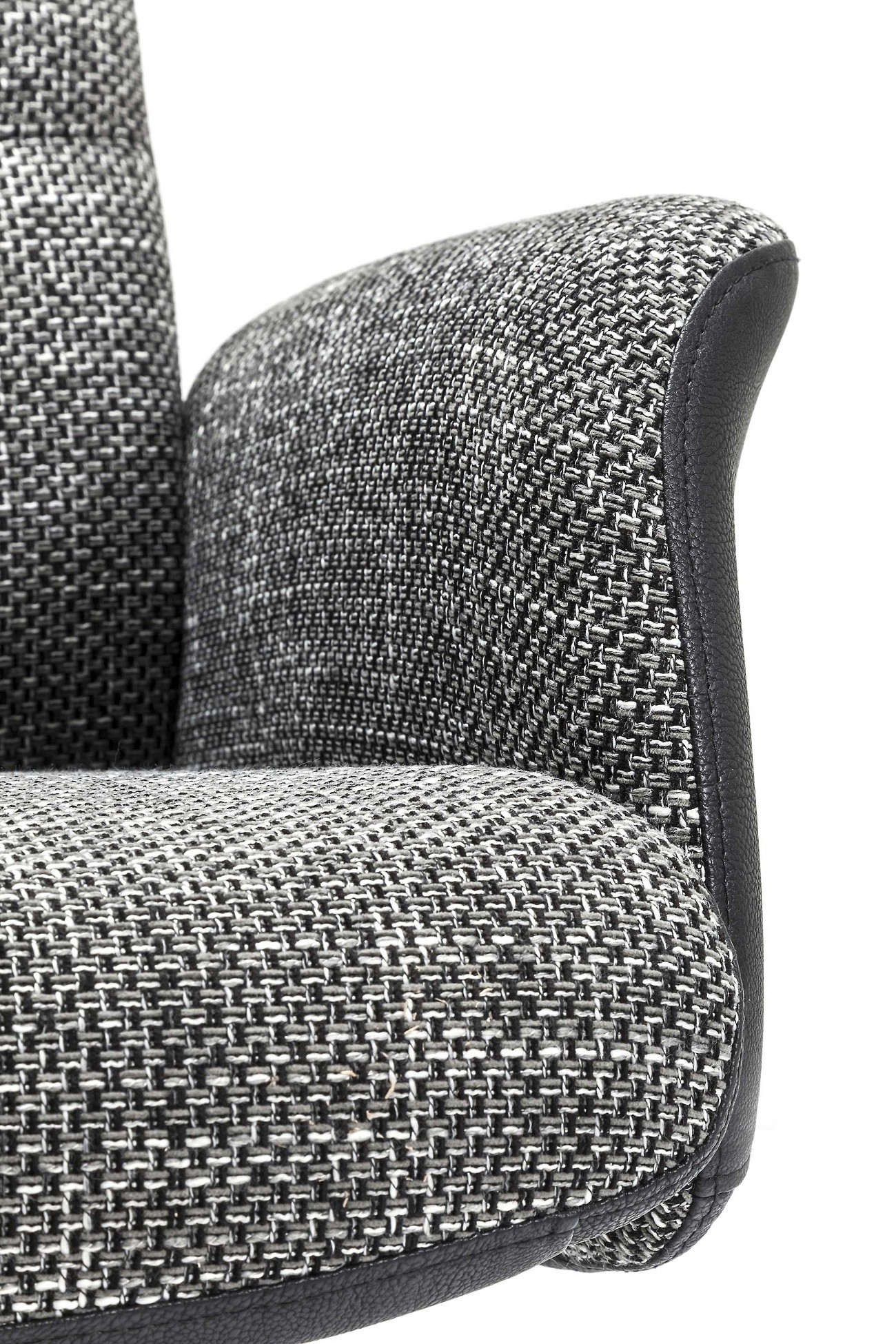 Fauteuil pivotant et repose-pieds Ohio gris Kare Design