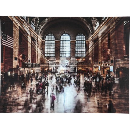 Tableau en verre Grand Central Station 160x120cm Kare Design