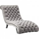 Chaise longue Chouchou velours argenté Kare Design