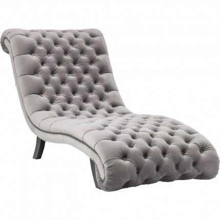 Chaise longue Desire velours gris Kare Design