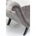 Chaise longue Chouchou velours argenté Kare Design