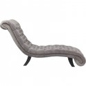 Chaise longue Chouchou velours argenté Kare Design