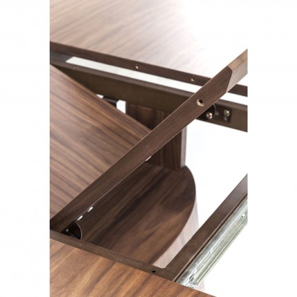 Table à rallonge Benvenuto ovale noyer Kare Design