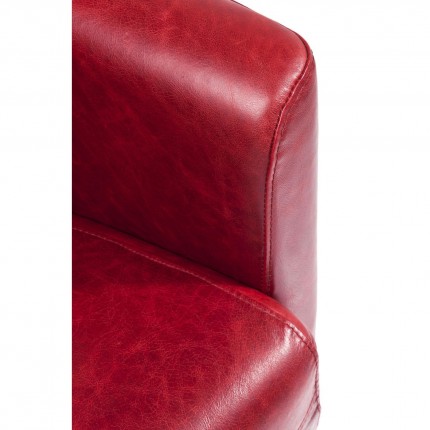 Fauteuil Cigar Lounge cuir rouge Kare Design
