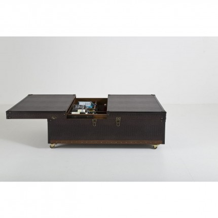 Table basse bar Globetrotter croco Kare Design