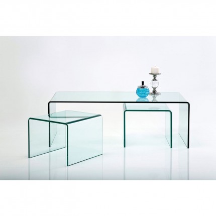 Tables basses Visible Clear set de 3 Kare Design