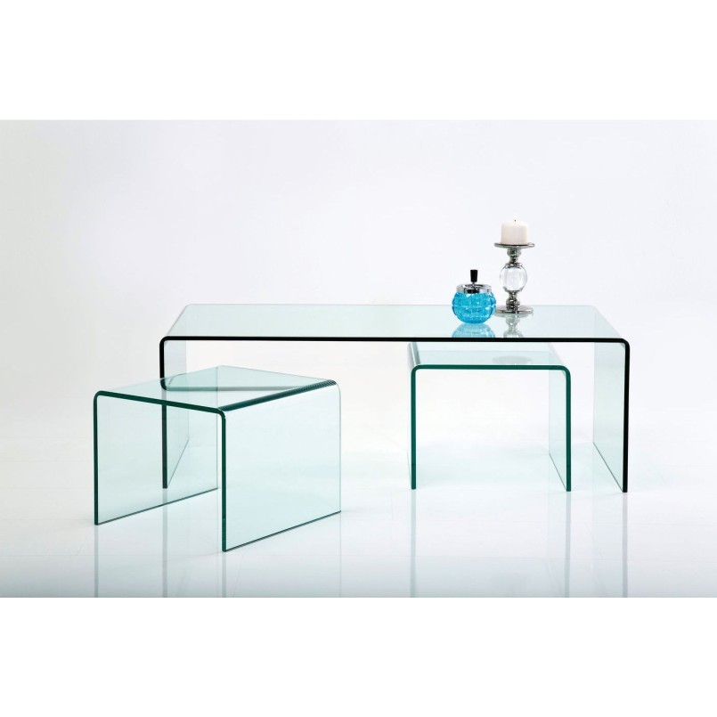 Coffee Table Clear Club (3/Set) Kare Design