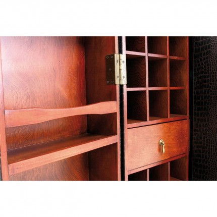 Bar-coffre Globetrotter croco 66cm Kare Design