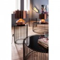 Table basse ronde Wire noir 2/set Kare Design