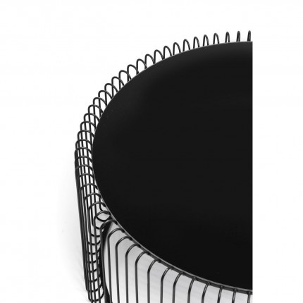 Table basse ronde Wire noir 2/set Kare Design