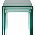 Tables d'appoint Clear Club Gigognes 3/set Kare Design 
