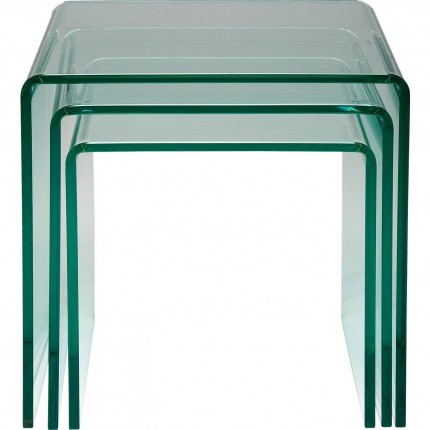 Tables d'appoint Clear Club Gigognes 3/set Kare Design 