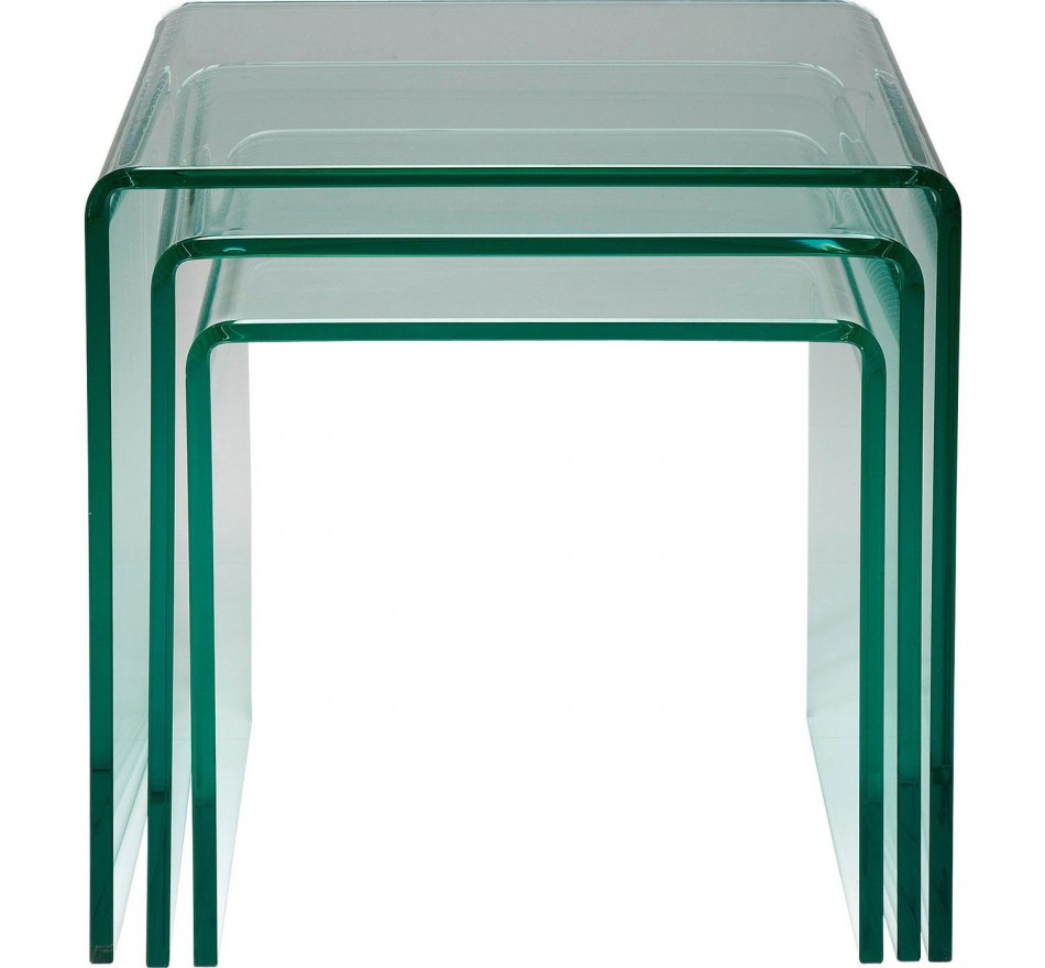 Tables d'appoint Clear Club Gigognes 3/set Kare Design 