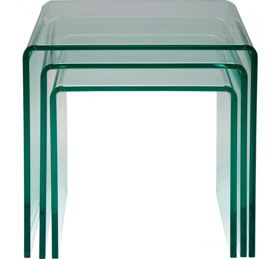 Tables d'appoint Clear Club Gigognes 3/set Kare Design