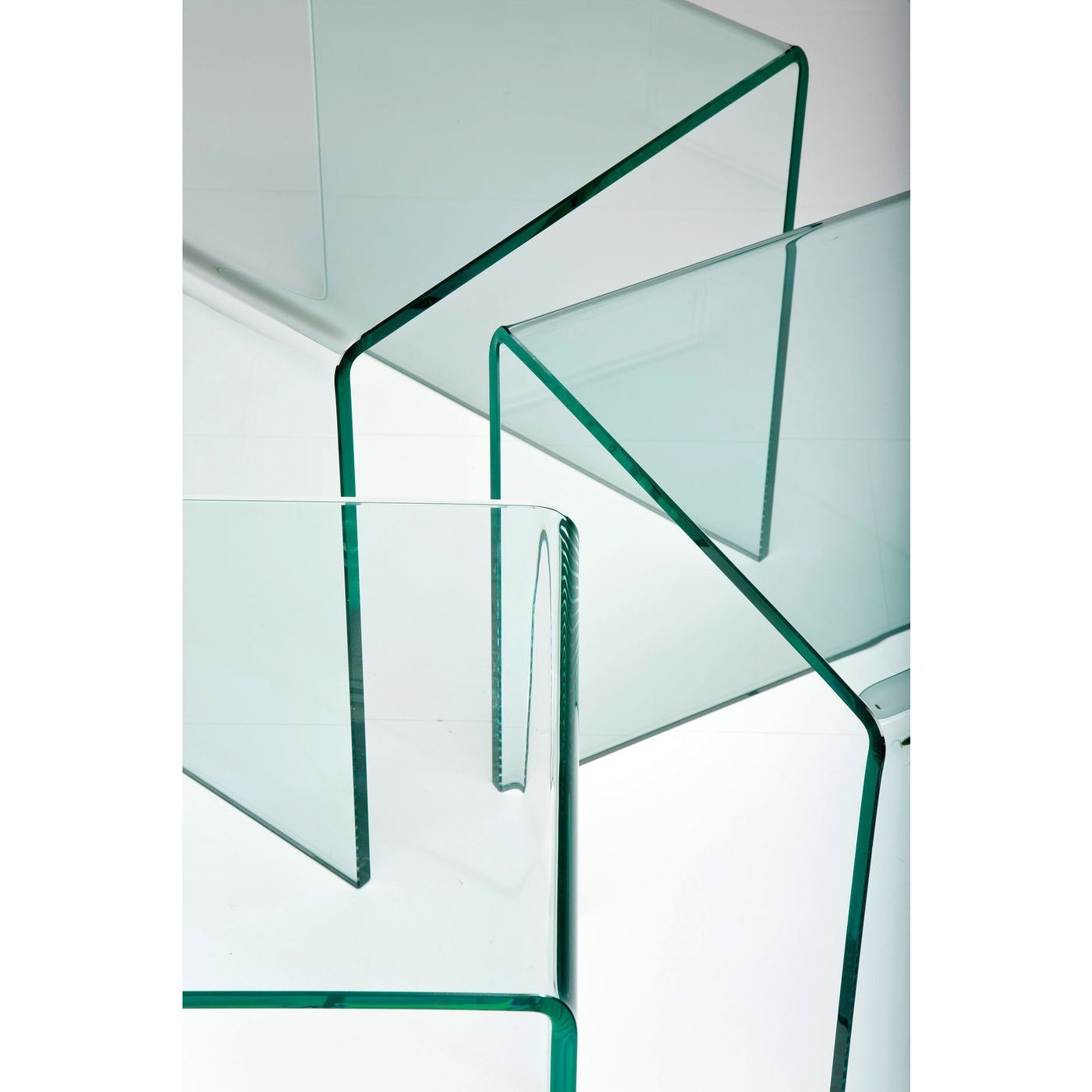 Tables d'appoint Visible Clear gigognes set de 3 Kare Design