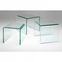 Tables d'appoint Clear Club Gigognes 3/set Kare Design 