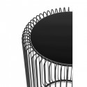 Tables d'appoint rondes Wire noires set de 2 Kare Design