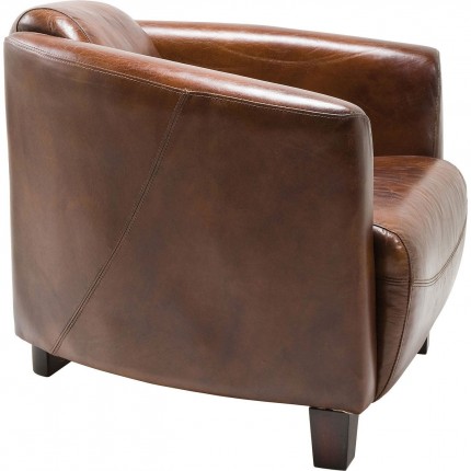 Fauteuil Cigar Lounge marron foncé Kare Design