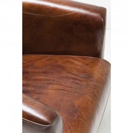 Fauteuil Cigar Lounge marron foncé Kare Design