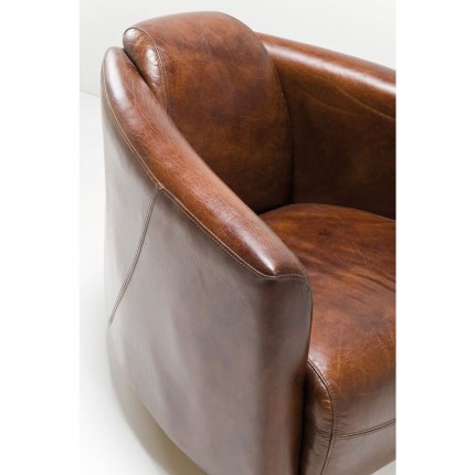 Fauteuil Cigar Lounge marron foncé Kare Design