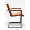 Chaise avec accoudoirs Cantilever Riffle Buffalo Marron Kare Design