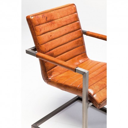 Chaise avec accoudoirs Cantilever Riffle Buffalo Marron Kare Design