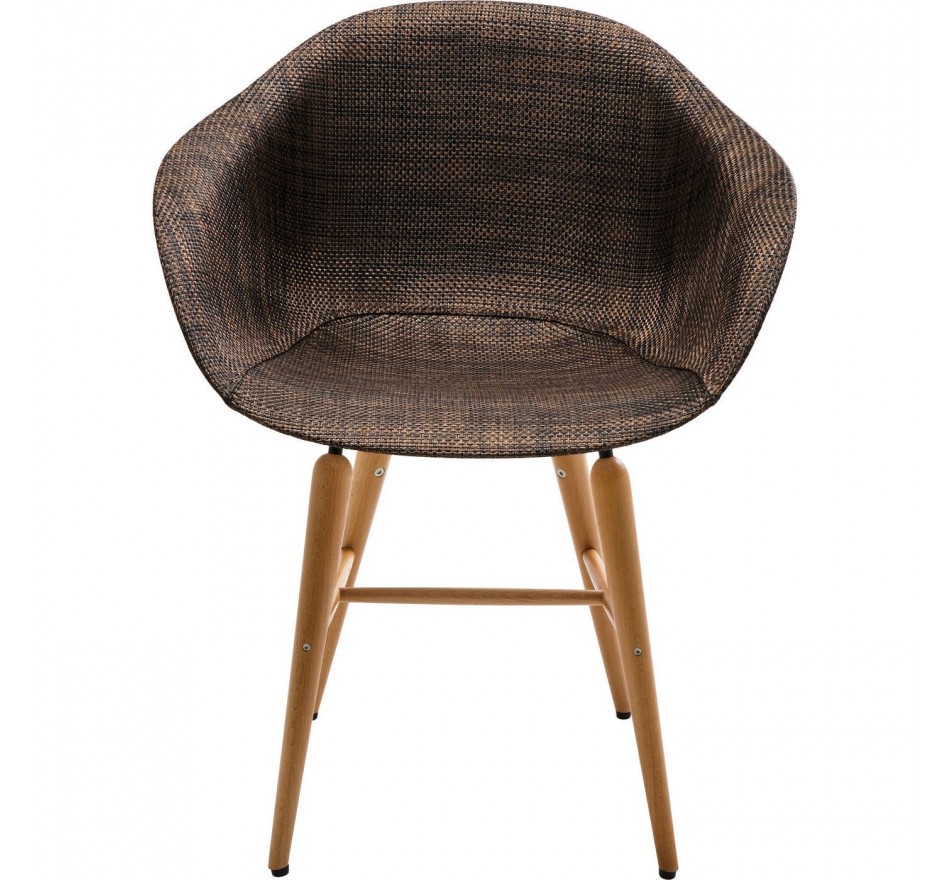 Chaise avec accoudoirs Forum marron Kare Design Chaise avec accoudoirs Forum marron Kare Design