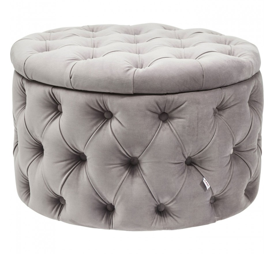 Tabouret coffre Desire velours gris Kare Design Tabouret coffre Desire velours gris Kare Design