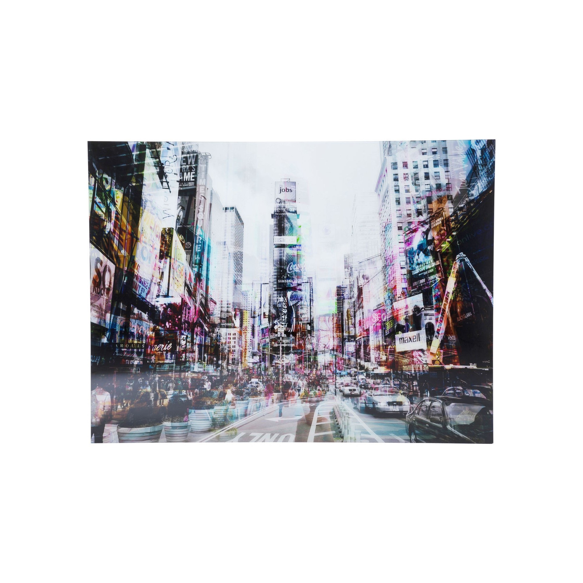 Tableau en Verre Times Square Move 120x160
