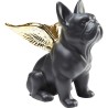 Deco Figurine Sitting Angel Dog Gold-Black Kare Design