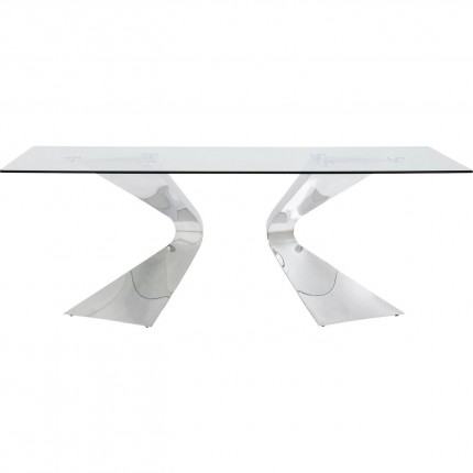 Table Gloria 200x100cm chromée Kare Design