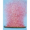 Tableau Touched fleurs pirogue 80x100cm bleu et rose Kare Design