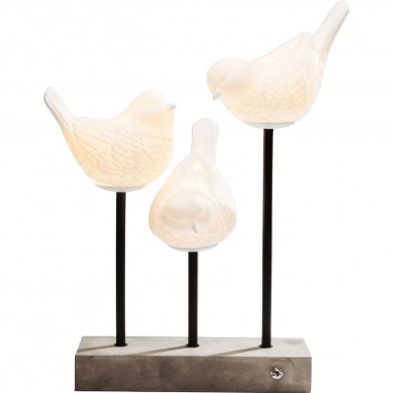 Lampe oiseaux porcelaine Kare Design