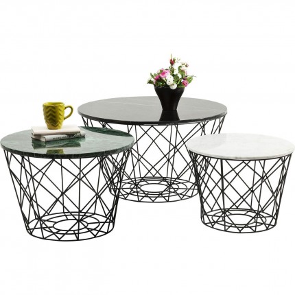 Tables basses East rond set de 3 Kare Design