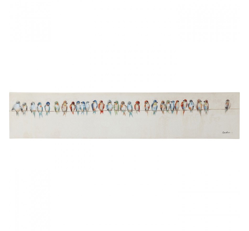 Tableau Touched oiseaux 150x30 cm Kare Design