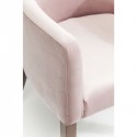 Chaise avec accoudoirs Mode Velvet rose Kare Design