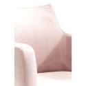 Chaise avec accoudoirs Mode Velvet rose Kare Design