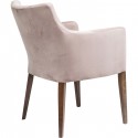 Chaise avec accoudoirs Mode Velvet rose Kare Design