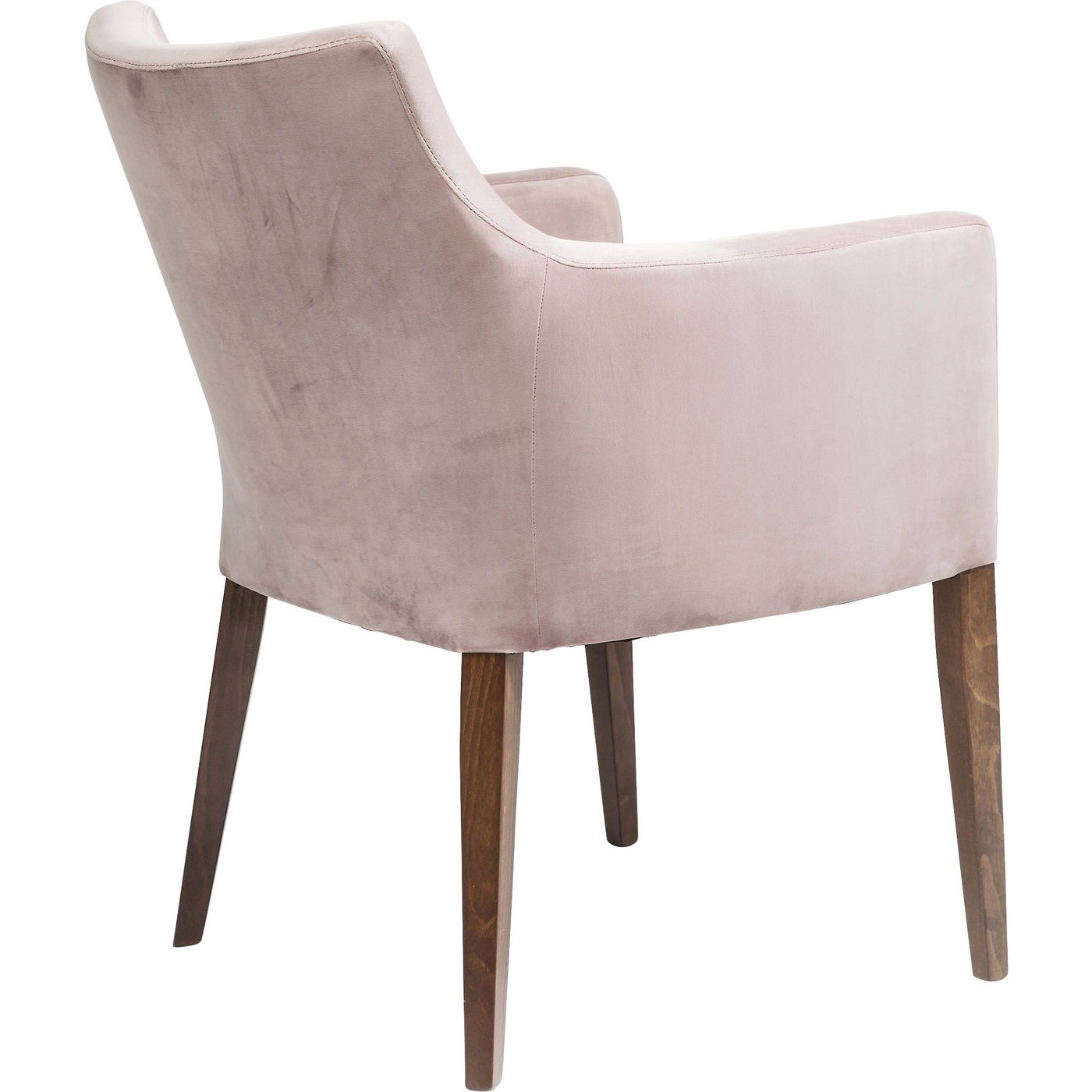 Chaise avec accoudoirs Mode velours rose Kare Design