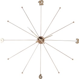 Wall Clock Like Umbrella Rose Gold Kare Design